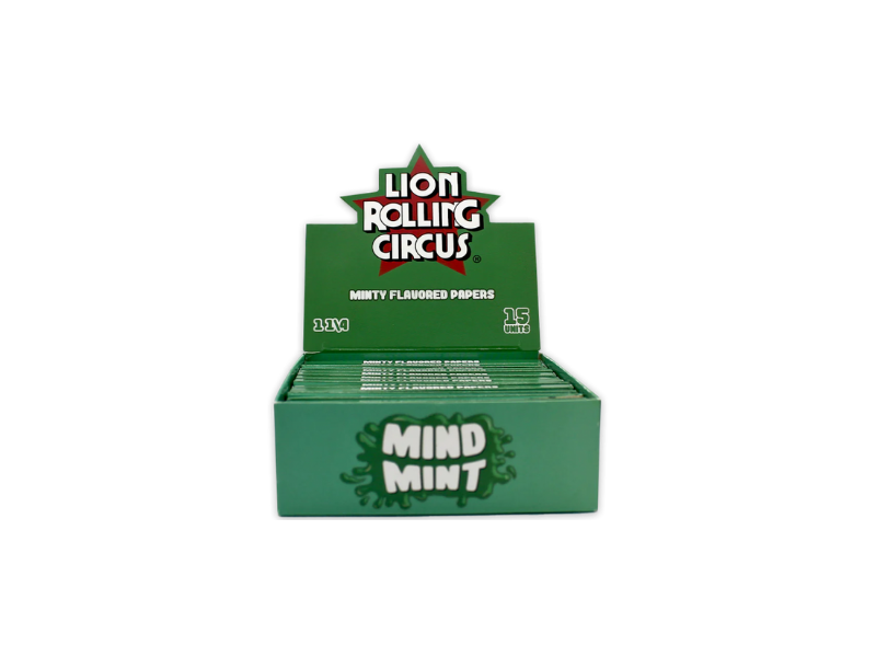 Lion Rolling Circus Caja papel Sabor Menta